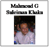 Text Box: Mahmoud G Suleiman Khaku

 pic
